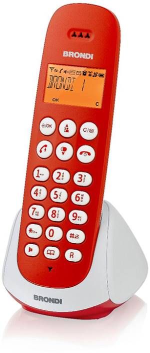 Brondi adara telefono dect rosso, bianco identificatore di chiamata - 10273845
