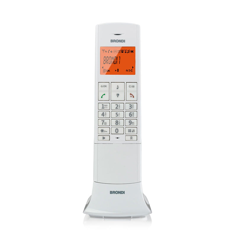 Brondi lemure telefono dect bianco identificatore di chiamata - BROLEMUREW