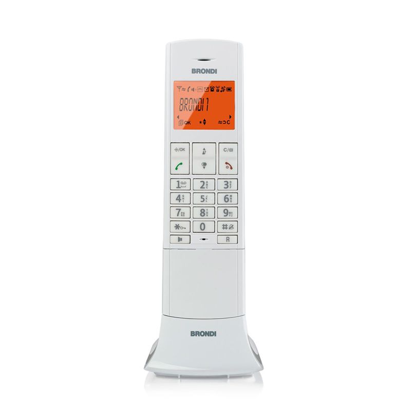 Brondi lemure telefono dect bianco identificatore di chiamata - BROLEMUREW