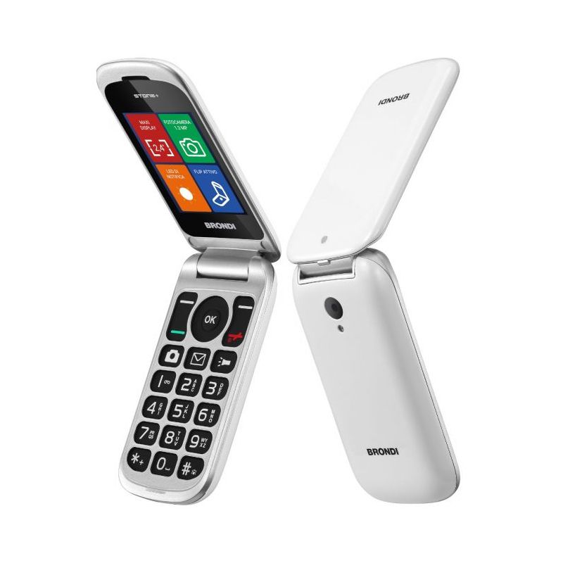 Telefono cellulare dualsim brondi stone+  white italia - 10278081