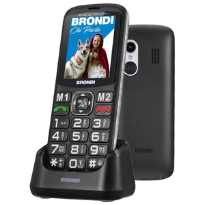 Brondi amico di casa+ (nero) - telefono cellulare senior - BROAMICODICASA+BK