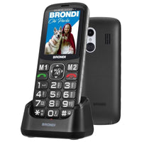 Brondi amico di casa+ (nero) - telefono cellulare senior - BROAMICODICASA+BK