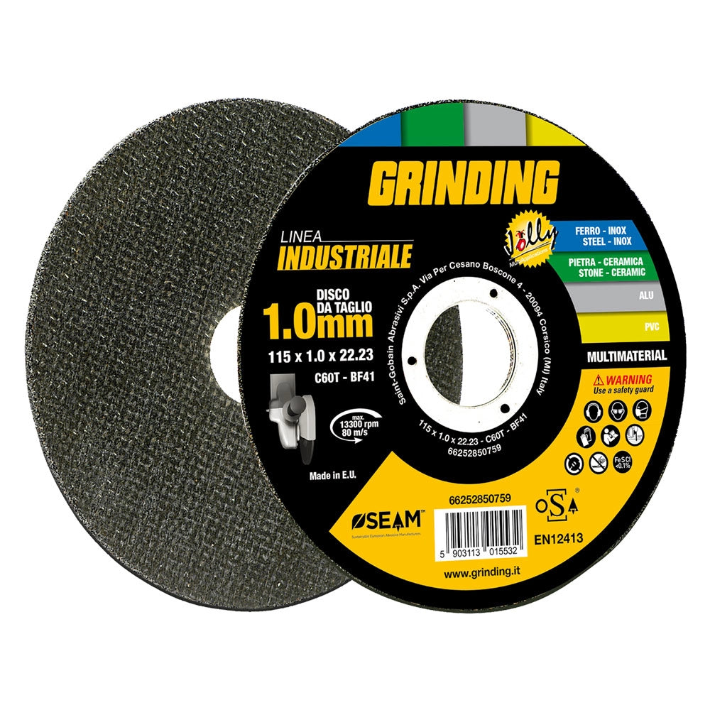 MOLA ABRASIVA 'JOLLY GRINDING LINEA INDUSTRIALE' ø 230 x 2,0- 5 pezzi  - GRINDING