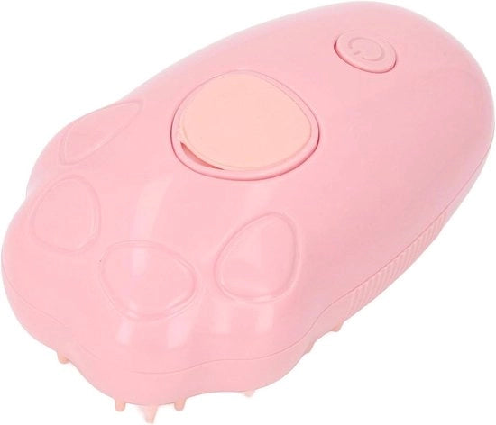 Spazzola per pelo di animale premium per massaggi, adatto per uso umido e secco, contro i peli sciolti, colore rosa, per gatto e cane