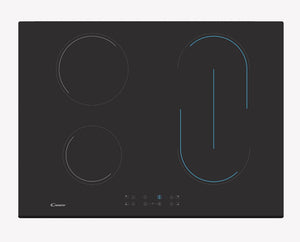 Candy timeless ch74bvt nero da incasso 70 cm ceramica 4 fornello(i) - 33801783