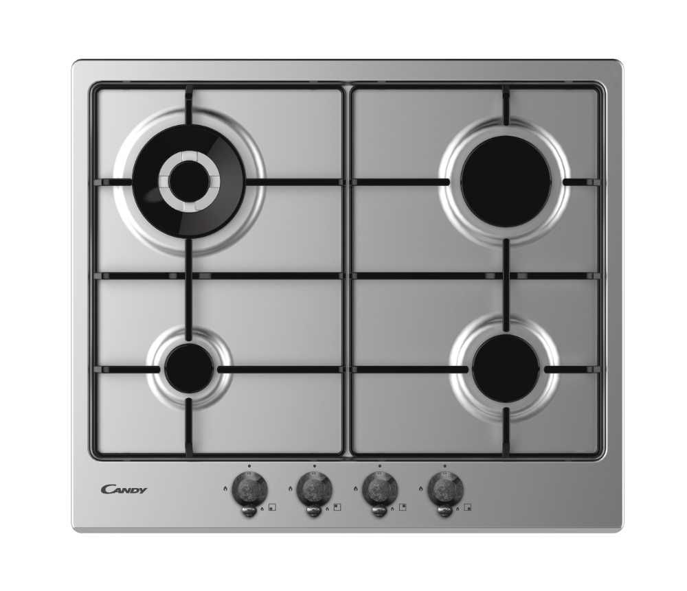 Candy classic chw6br4wtx acciaio inox da incasso 60 cm gas 4 fornello(i) - 33801984