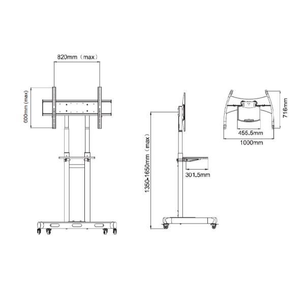 Carrello edu con mensola - OM07188