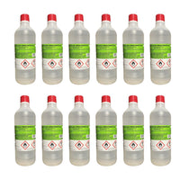 Kit 12 Bottiglie Di Alcool Etilico Denaturato Bianco 96° 1Lt