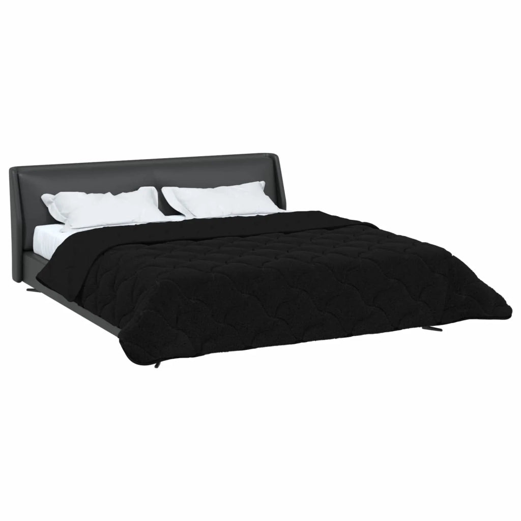 Piumone | Duvet Completo Annuale Trapuntato Nero 220 x 240 cm