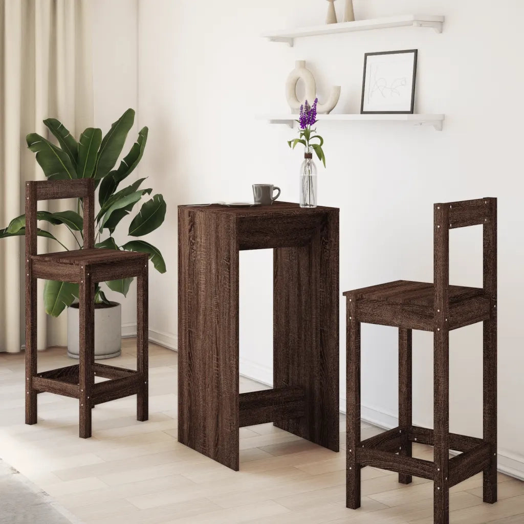 vidaXL Tavolo da Bar Rovere Marrone 51x50x103,5 cm in Truciolato