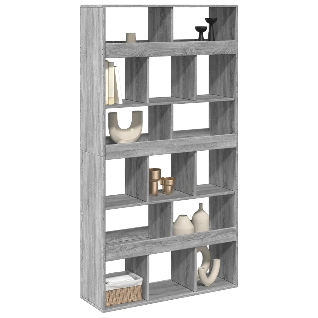 Libreria-Scaffale per Libri-Mobile di Stoccaggio Grigio Sonoma 100x33x187,5 cm in Truciolato 423097