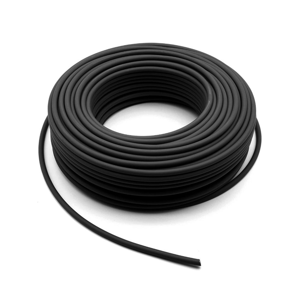 Alcapower Bobina Cavo Elettrico Unipolare 1x6mm² 50m Nero, 1500V DC, Resistenza 3.39 Ohm/Km, Ideale per Impianti Fotovoltaici e Industriali