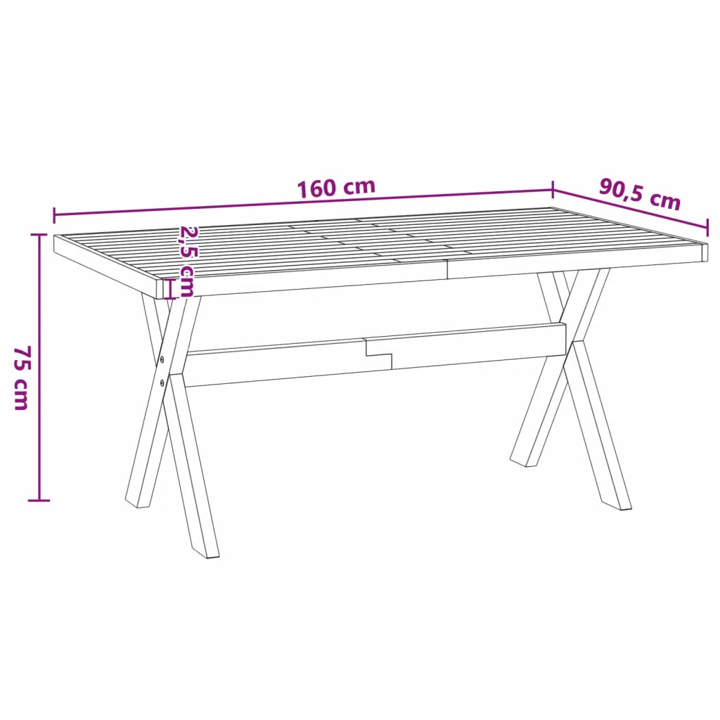 Tavolo da pranzo NOAIN 160 cm Legno Massello di Pino Nero 42020914