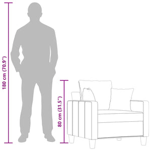 Poltrona Giallo Chiaro 60 cm in Tessuto 359256