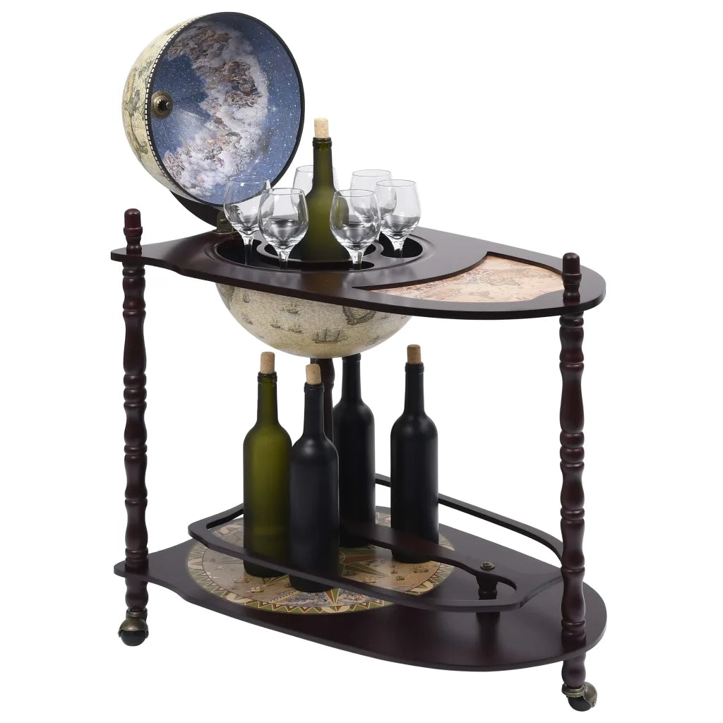 Bar a Globo Portavini Supporto Autoportante in Eucalipto Verde 320907
