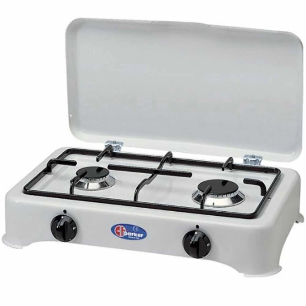 FORNELLO PARKER 2 FUOCHI ART 26 GRIGLIA PIATTINA A GAS METANO - PARKER