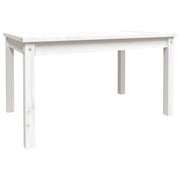 Tavolo da Giardino | Tavolino da esterno Bianco 82,5x50,5x45 cm Legno Massello Pino