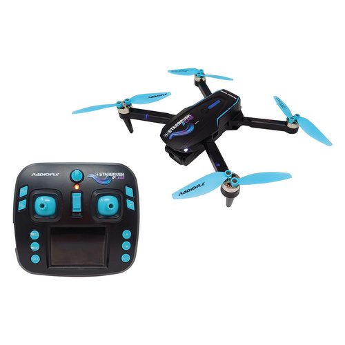 Drone ods 40037 radiofly starbrush cam 8 funzioni rc 2,4 ghz  nero e a