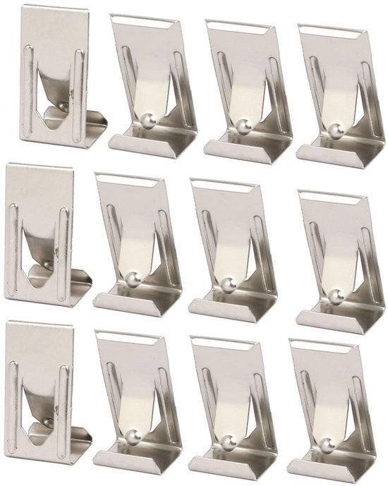12 pezzi 26mmx14mm fotografia metallico, clip per appendere, hanger a spirale in argento.