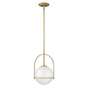 Sospensione Industrial Nordica Somerset Acciaio Ottone Antico 1 Luce E27