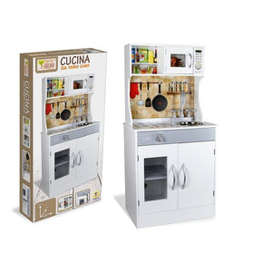 Cucina giocattolo teorema 40619 fatto di legno con accessori