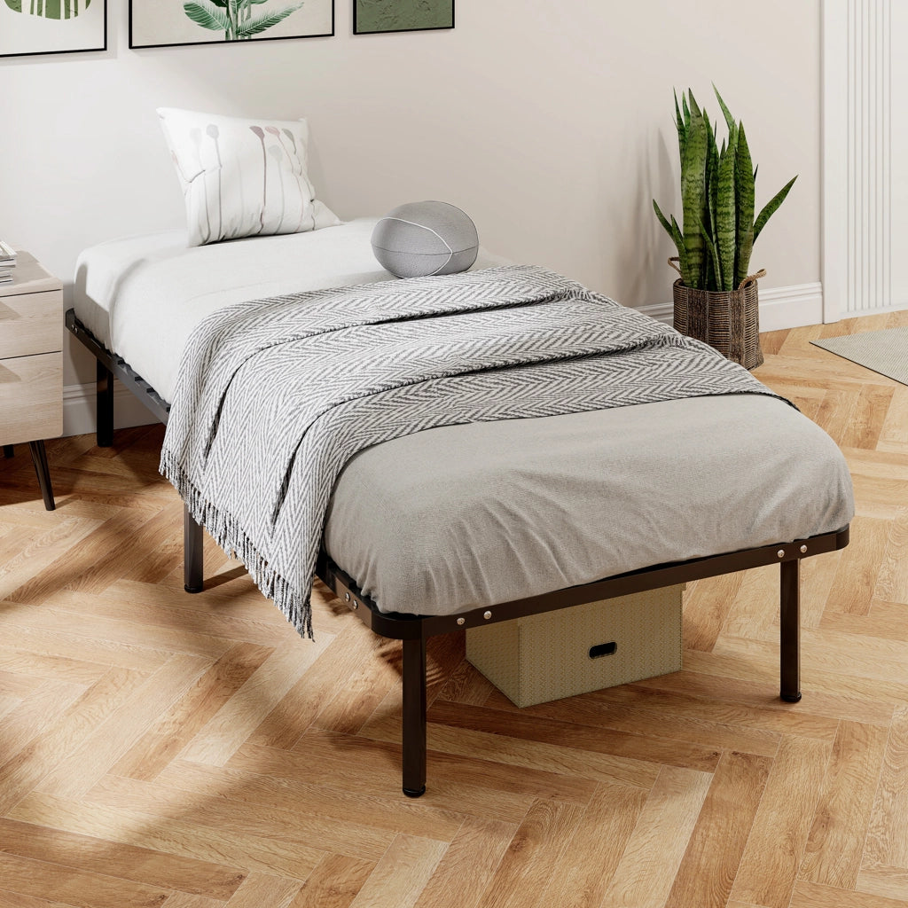 Letto Contenitore 90x190 ¨C Zephmum ¨C Legno Massello Nero 350 kg