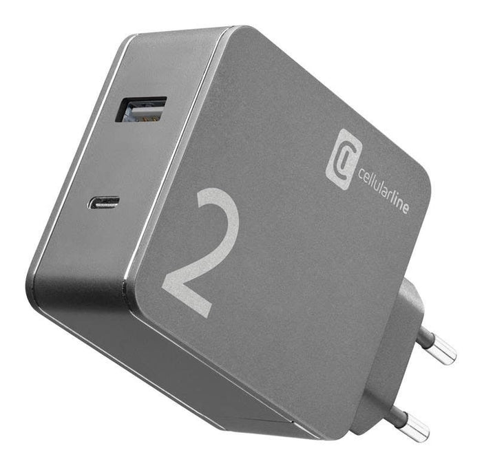 Cellularline duo charger - macbook and iphone - ACHUSB2HOME42WK