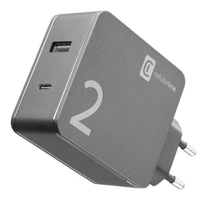 Cellularline duo charger - macbook and iphone - ACHUSB2HOME42WK