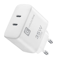 Cellularline dual charger 35w - ACHIPHUSB2PD35WW