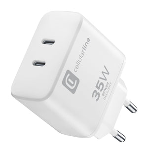 Cellularline dual charger 35w - ACHIPHUSB2PD35WW
