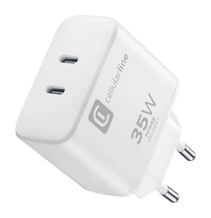 Cellularline dual charger 35w - ACHIPHUSB2PD35WW