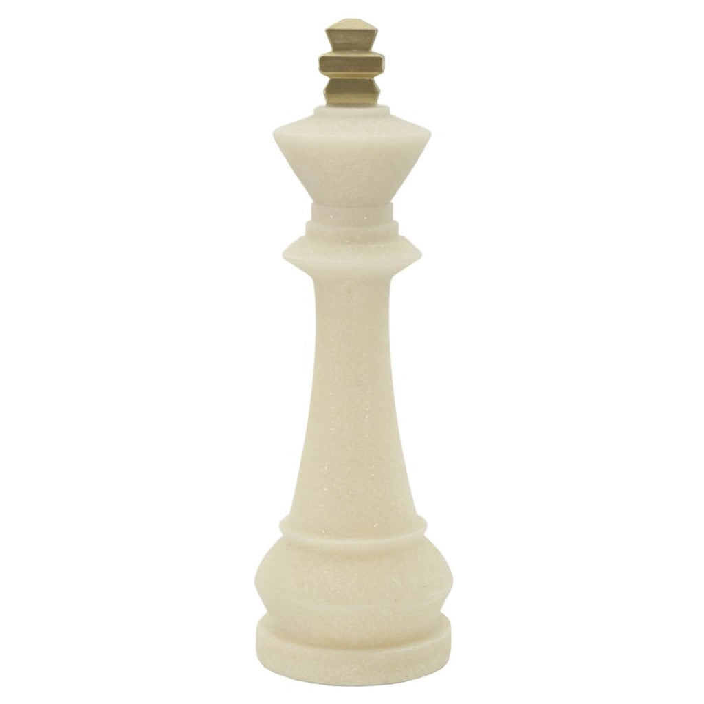 Scultura Scacchi 1, Bianco, Poliresina, 13x13x41 cm