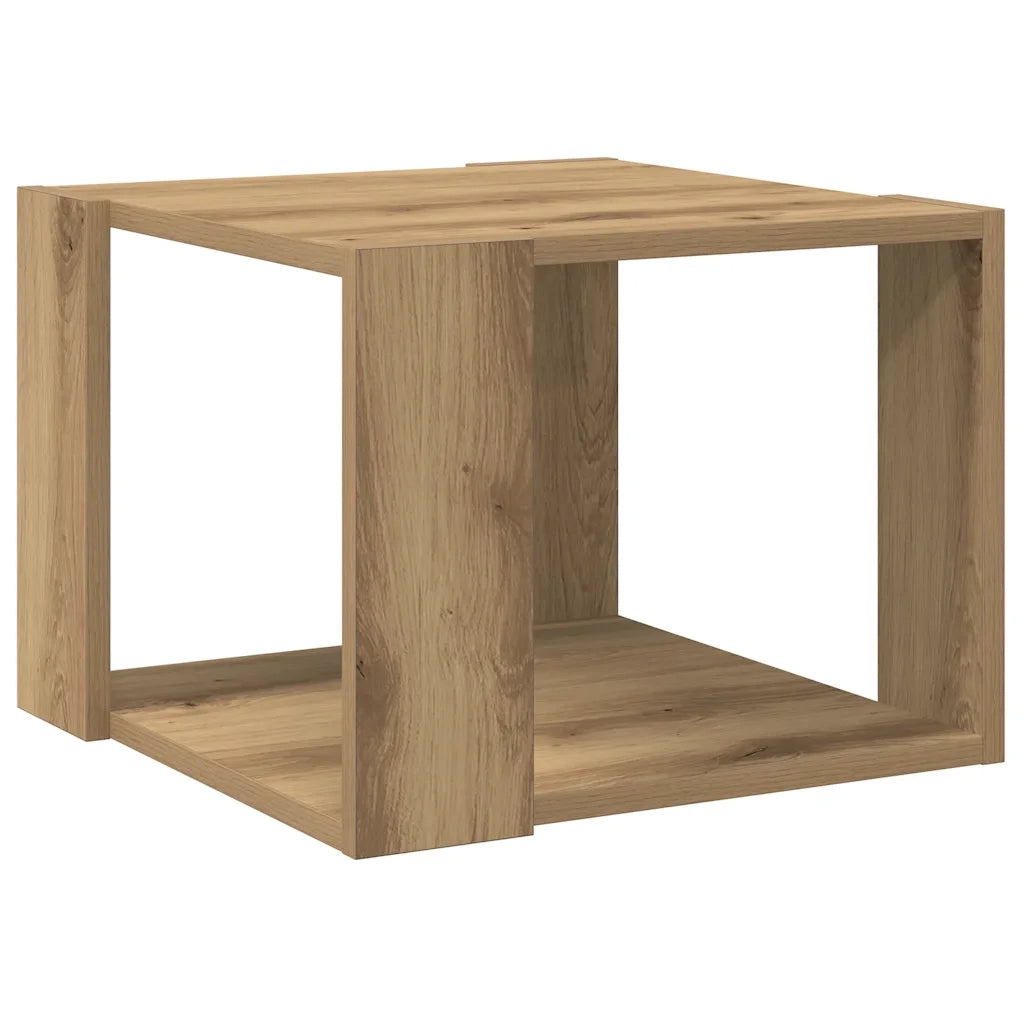 Tavolino Salotto-Tavolino da soggiorno-Tavolo Rovere Artigianale 40x40x30 cm in Truciolato