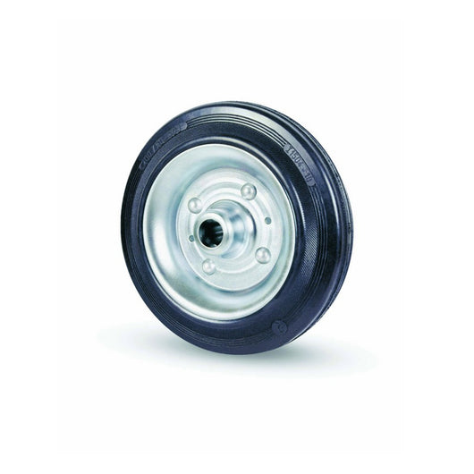 Ruota Universale 80x25 F.12mm In Gomma Piena Ricambio Per Serie 80 - Mozzo A Boccola