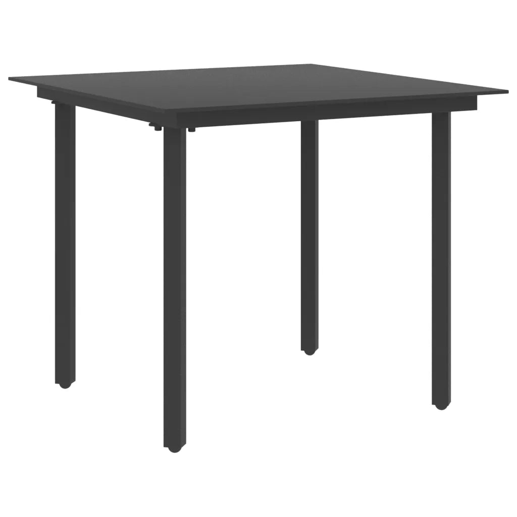 Set da Pranzo da Giardino 3 pz in Rattan PVC Nero 3060130