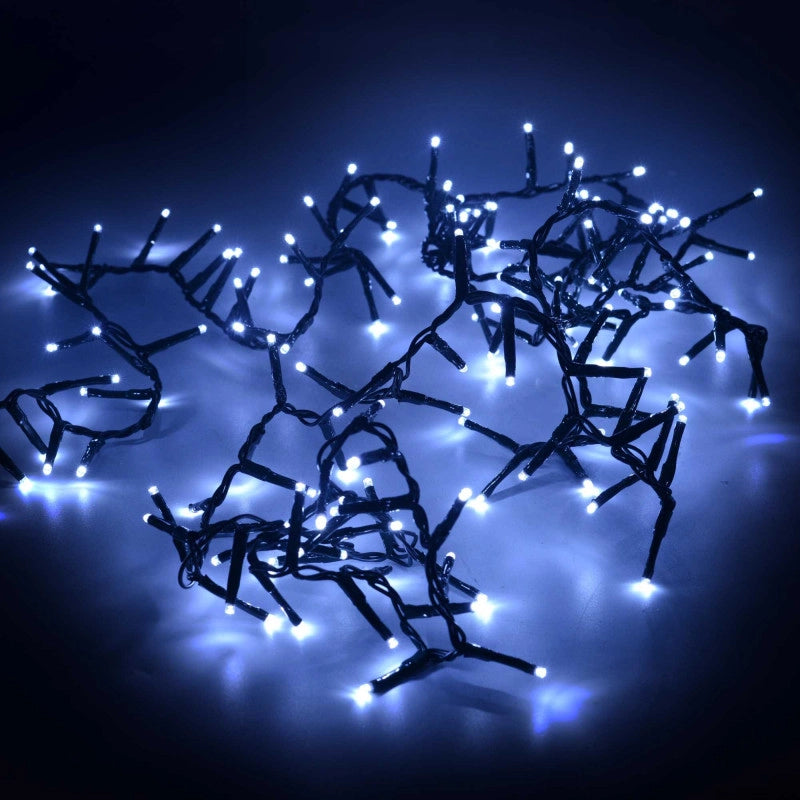 Set di 2 Luce filo 150 led bianco freddo controller cm 300 al. fissa uso esterno