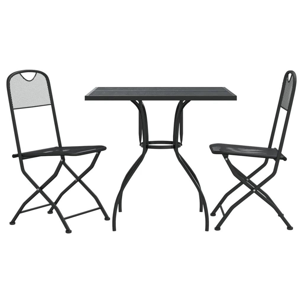 Set da Pranzo da Giardino 3pz Antracite in Rete Metallica 3211809