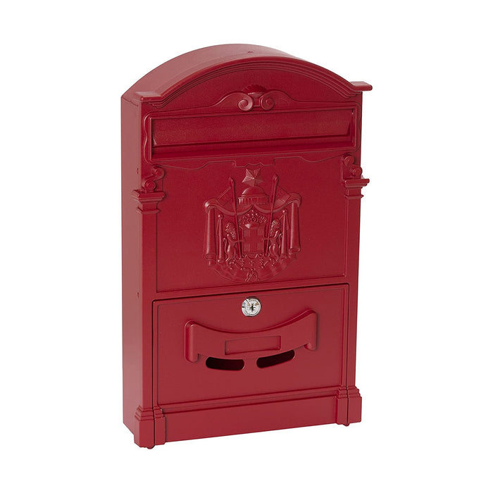 Cassetta Postale Stile Classico in Alluminio Rosso ARREGUI Residencia D-2151/R