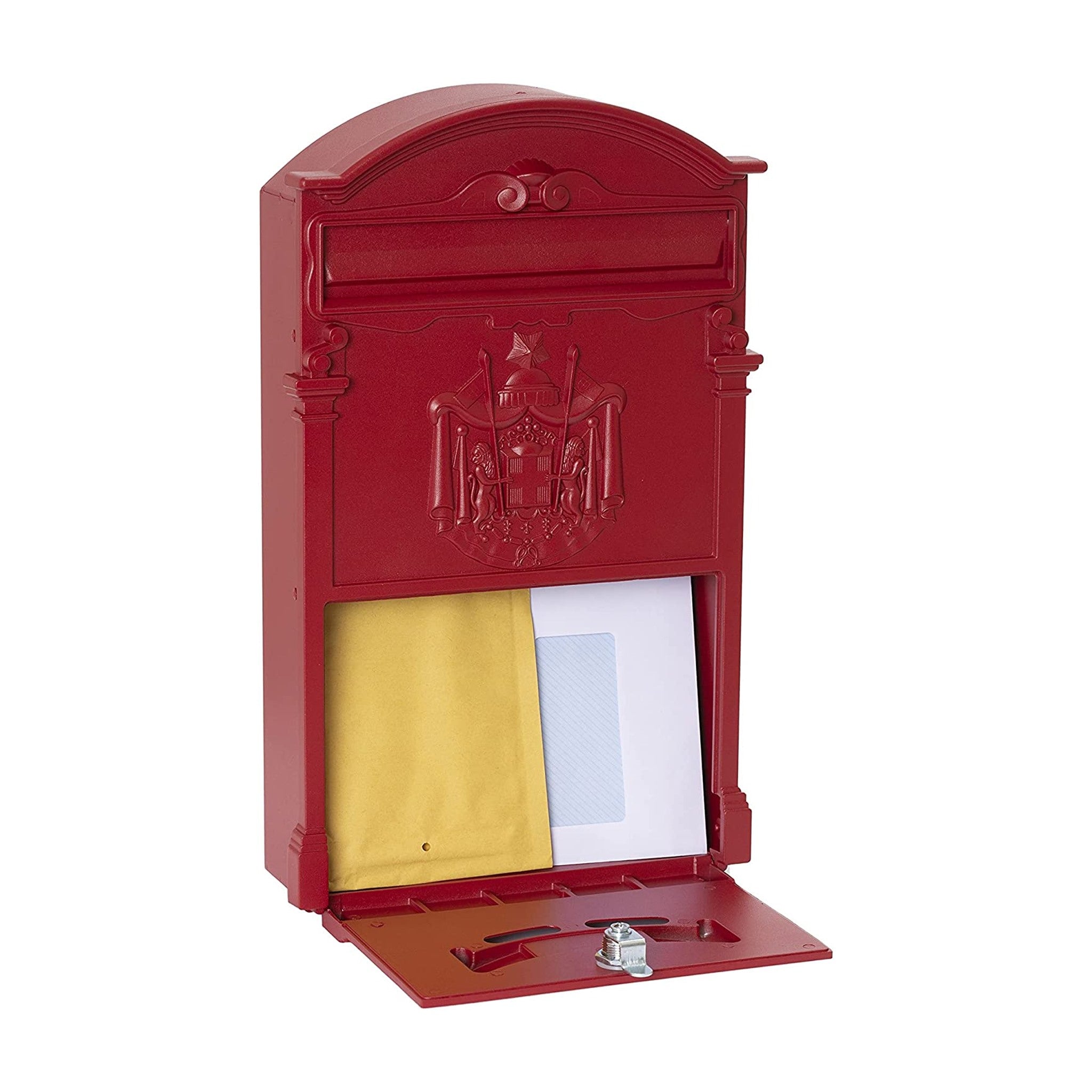 Cassetta Postale Stile Classico in Alluminio Rosso ARREGUI Residencia D-2151/R