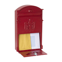 Cassetta Postale Stile Classico in Alluminio Rosso ARREGUI Residencia D-2151/R
