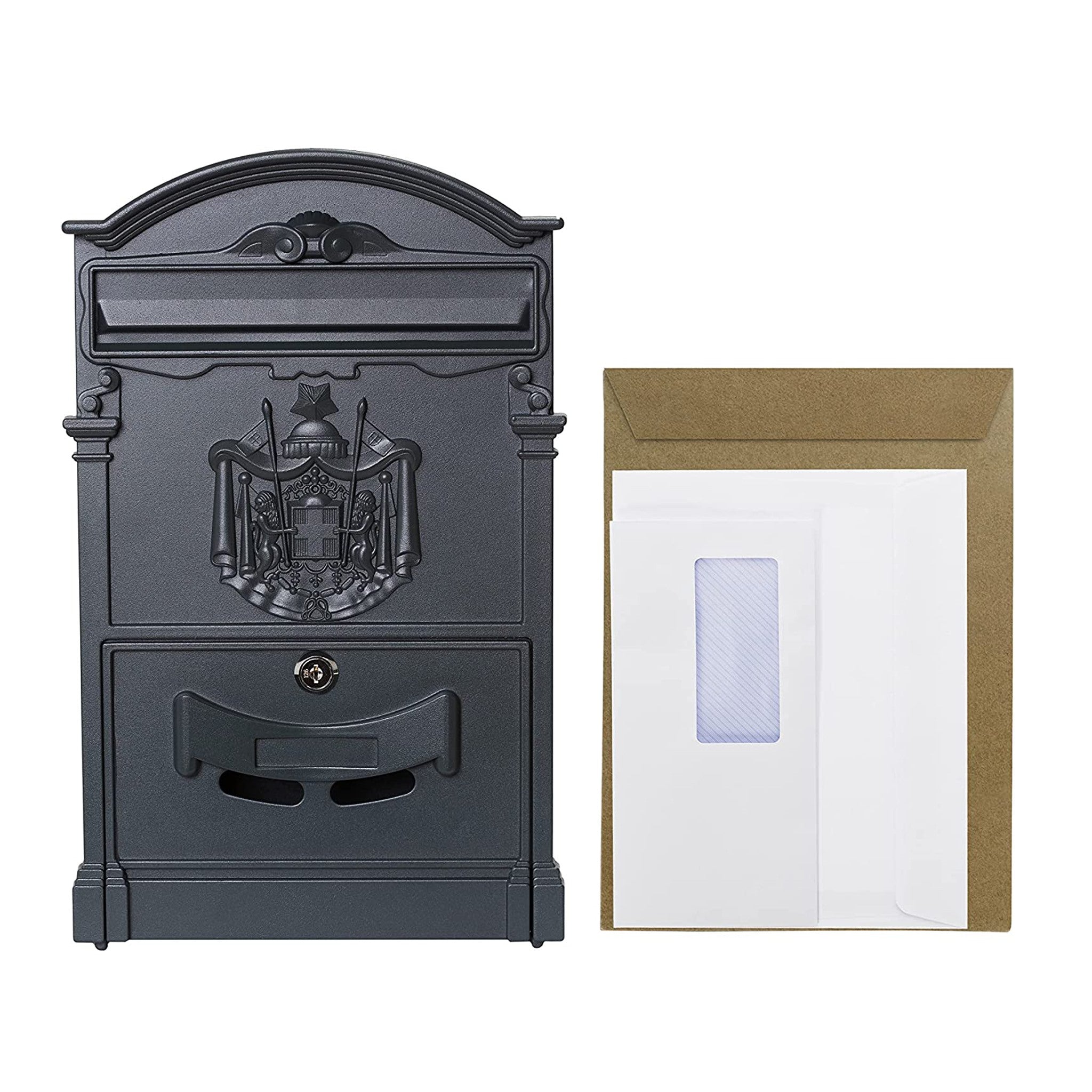 Cassetta Postale Stile Classico Alluminio Antracite Arregui Residencia D-2151/Ga