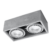 Plafoniera NUMERO 2 in cemento grigio 2xGU10 Pure Lume