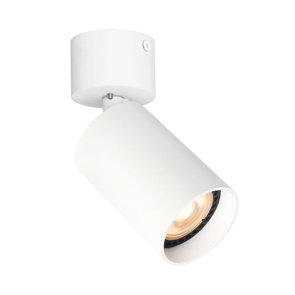 Faretto soffitto bianco orientabile tondo Ø5,6 GU10 Italux