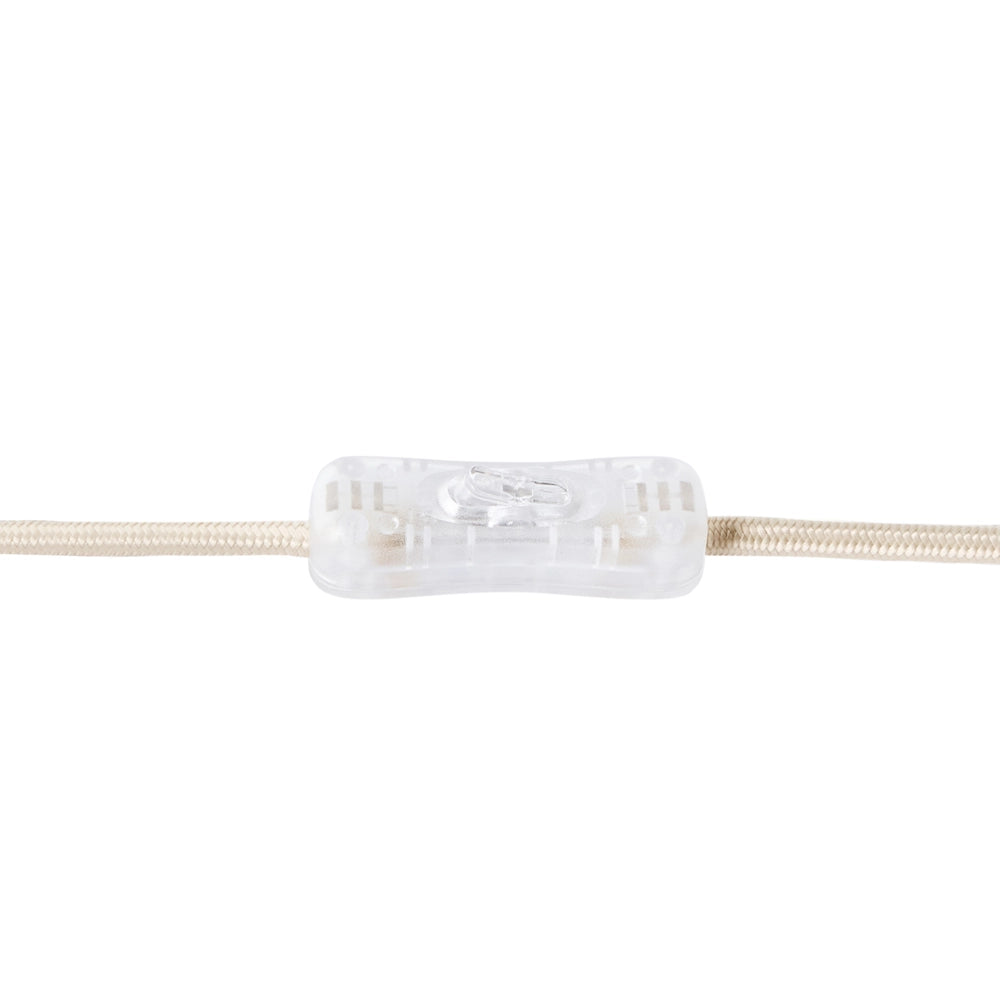 Lampada da parete in ottone e ferro con paralume a tamburo in tessuto Stile moderno di metà secolo beige chiaro