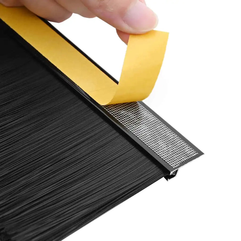 Spazzole per porte autoadesive 12 pz Nero 100 cm CFW6240843