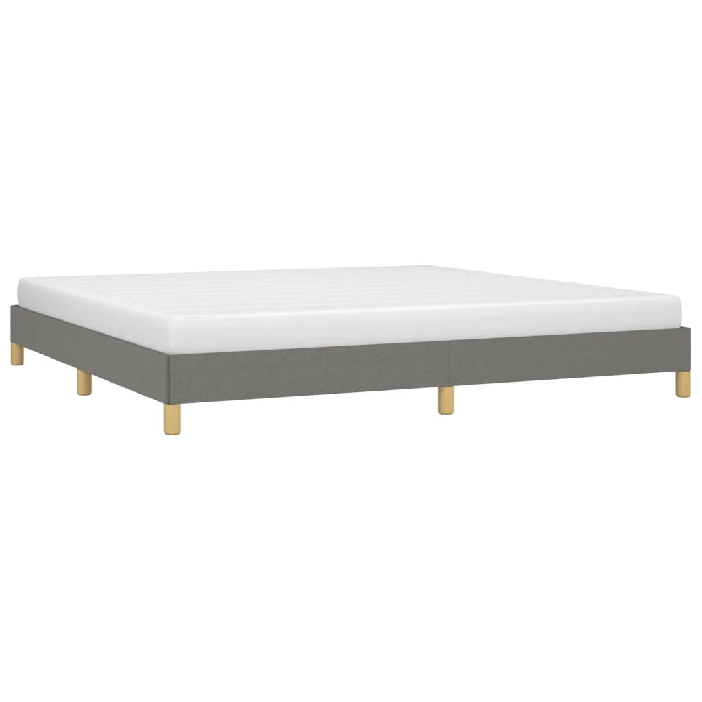 Letto matrimoniale | Letto per adulti | Giroletto senza Materasso Grigio Scuro 200x200 cm Tessuto