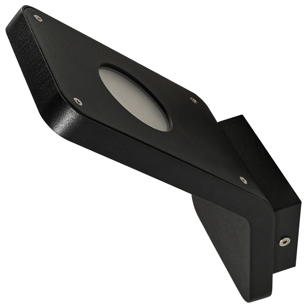 Set di 2 Lampade LED da Parete per Esterni Nere in Alluminio Illuminazione Decorativa d’Accento IP54 Design Moderno