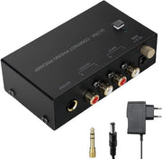Amplificatore di Preamp per Dischi da 33 giri - Adattatore DC 12V - Ingresso e Uscita RCA - Per Alta Qualità Audio - Migliora la Riproduzione del Suono - Adatto per