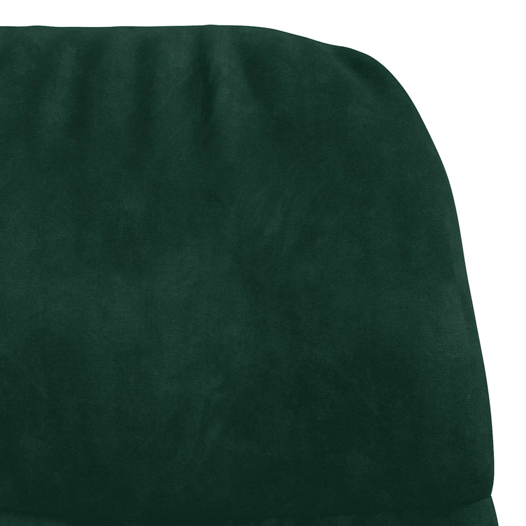 vidaXL Sedia Relax Verde Scuro in Velluto