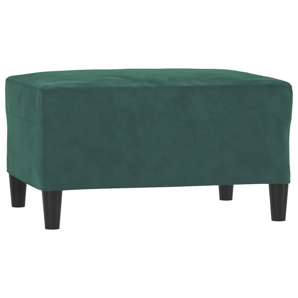 Set di Divani 3 pz con Cuscini Verde Scuro in Velluto